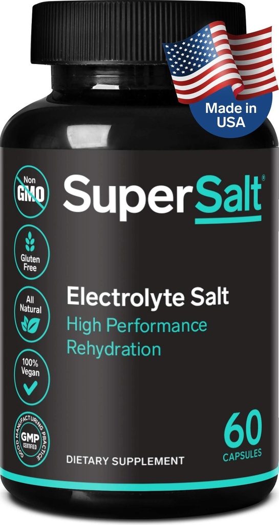 Integratore di elettroliti Keto, Compresse di ricambio del sale per la riidratazione rapida e il recupero post allenamento, Magnesio, Zinco, Sodio, Rame | 60 capsule | Cramps Stop Leg e Restore Energy