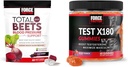 Force Factor Total Beets Supporto pressione sanguigna 60 Chews + Test X180 Booster testosterone Gummies per gli uomini 60 Gummies