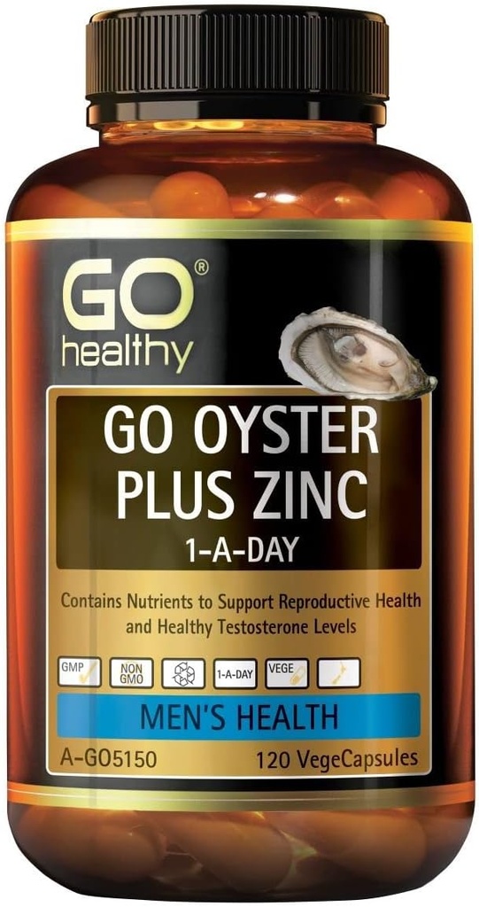GO Healthy Oyster Plus Zinc 1-A-Day 120 capsule di vege