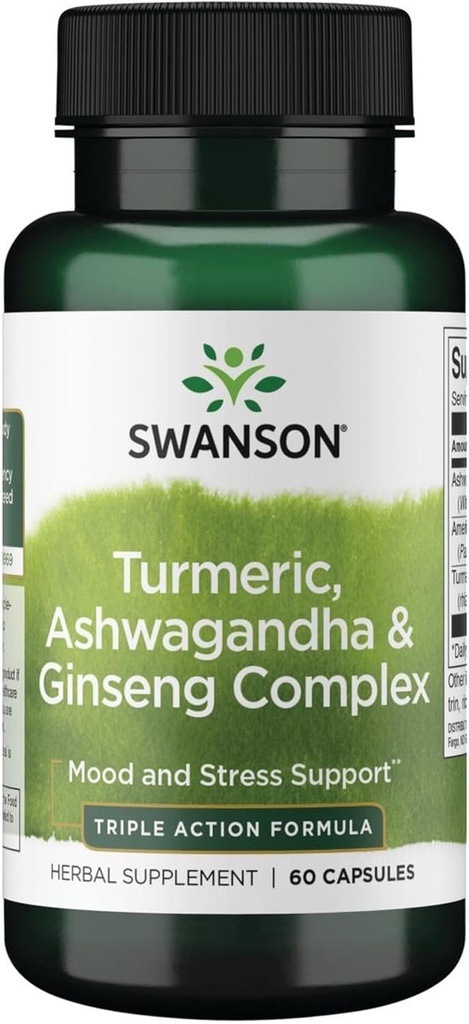 Swanson Spettro completo Turco Ashwagandha & Ginseng Complex 60 capsule