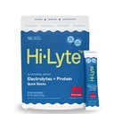 Hi-Lyte Electrolytes + Protein Quick Sticks Crisp Apple, 16 Serve - Sodio, Potassio, Proteine del Siero - Keto Friendly - 5g Protein, No Sugar