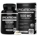 Epicatechin Extract 500mg Per Serving (60 capsule) Myostatin Inhibitor, Myostatin Blocker for Lean Muscle, Nitric Oxide, Stamina & Endurance – Non OGM, Vegan Supplement & Third Party Tested