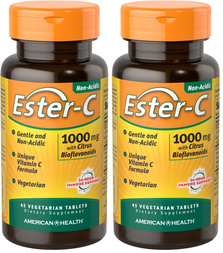 American Health Ester-C con Citrus Bioflavonoids, Tablet, 45 conte (Pack of 2)