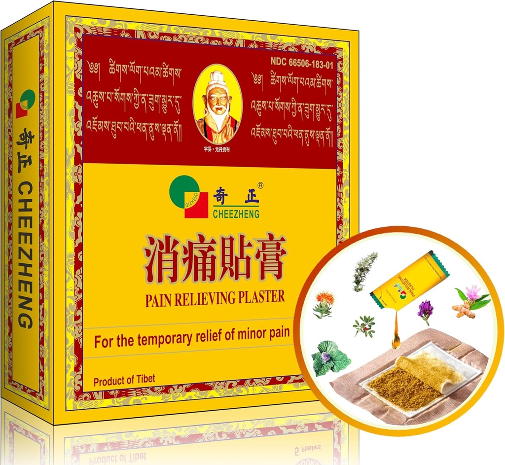 QIZHENG HIMALAYA Pain Rilieving Patch (5 patch), Warming Herbal Patch. Adatto per la schiena, il collo, la spalla, il dolore al ginocchio, il dolore muscolare, la cura istantanea per la sprain. Erbe naturali della medicina tibetana
