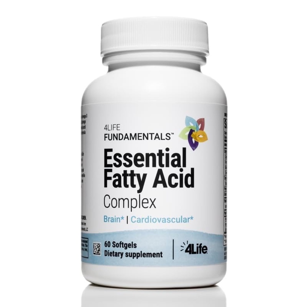 4Life Essential Fatty Acid Complex - Fish Oil Blend Caratteristiche Omega-3 e Omega-6, Include GLA e CLA - Circulation Support - 60 Softgels