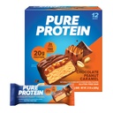 Pure Protein Bars, High Protein, Spuntini Nutritious per sostenere l'energia, basso zucchero, senza glutine, caramello di arachidi al cioccolato, 1,76oz, 12 conte (Pack of 1) (Packaging May Vary)