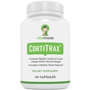 VitaMonk CortiTrax Natural Cortisol Blocker - Doctor Formulated Cortisol Manager, Cortisol Support & Cortisol Riduttore (già entro intervalli normali)- 60 Capsule Cortisol Supplemento