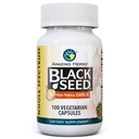 Erbe incredibili tutto Spettro Nero Seed & Aglio ad alta potenza, Capsule Vegetariani - Senza glutine, Non OGM, Vegan, Supporta Sistema immunitario, Funzione polmonare, & Salute cardiovascolare - 100 Conte