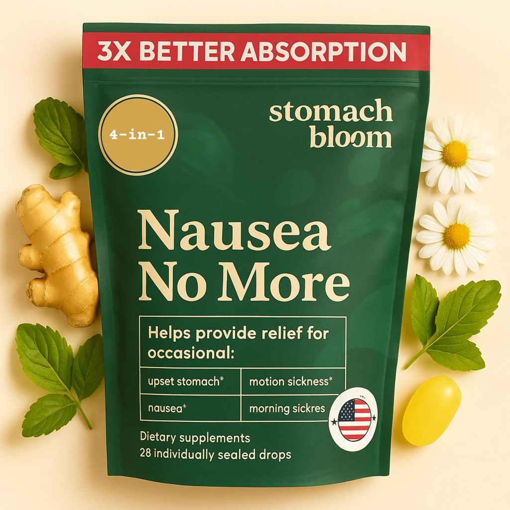Ginger ad azione rapida per Nausea Relief | Herbal Relief per gravidanza Nausea e Morning & Motion Sickness | Ginger, Lemon, Spearmint & B6. 28 Gocce sigillate singolarmente.