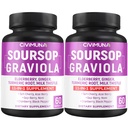 Soursop Graviola Capsules con Elderberry, Curcumina Turca e Altro - 120 Capsule per 4 Mesi di Alimentazione (Pack of 2)