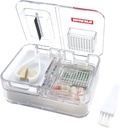 Carrozzeria da viaggio Medicina, Integratori, Vitamina Pill Organizer Case Pillola uso quotidiano con Pillola Pillola Crusher e Grinder (bianco)