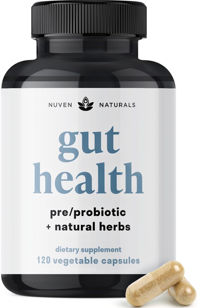 All-in-One Gut Salute w/Probiotici, Prebiotici, Erbe di sostegno della digestione, e Adaptogens - Leaky Gut Formula di riparazione per il supporto Gut Lining, Aiuto in digestione, e Promuovere Buon Bacteria