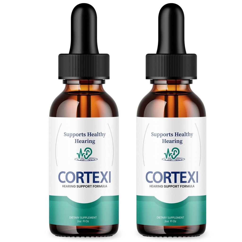 (2 Pack) Gocce d'orecchio Cortexi - Formula ufficiale - Trattamento Cortexi Tinnitus Gocce di sostegno uditivo Cortexi, Cortexi per ringing in orecchi, Supplemento Cortexi Drops Massima resistenza Nuovo Migliorato (2 oz)