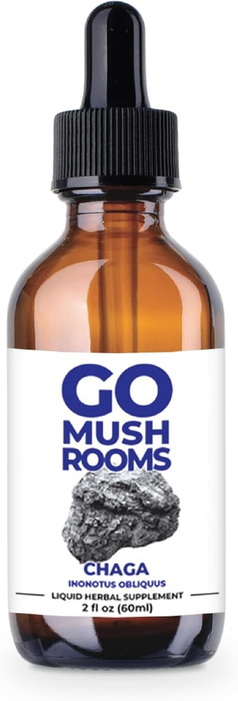 Chaga Mushroom Tincture Supplement - Nutriente Rich & Antiossidante Supporto - 2 fl oz (60 Serve)*