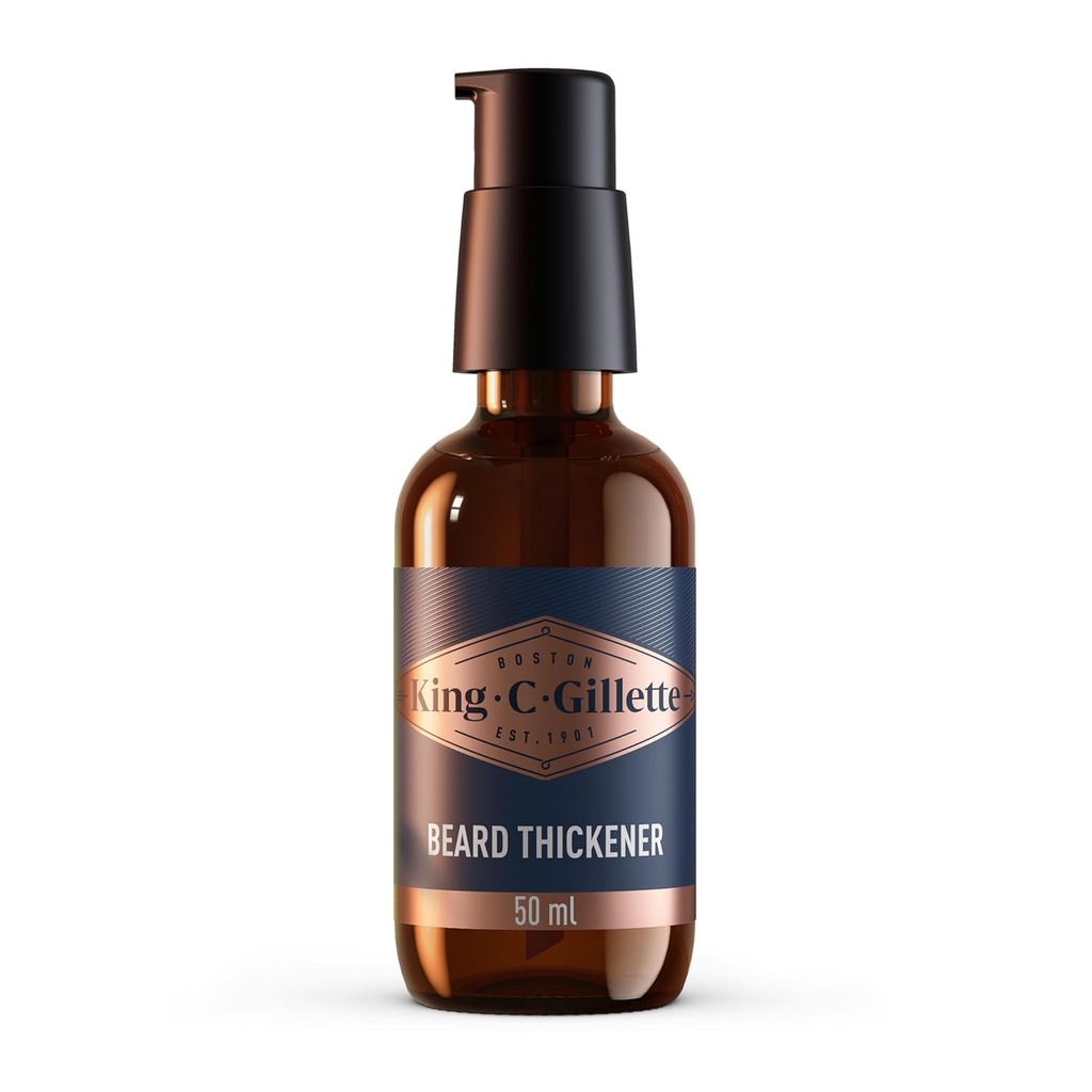 King C. Gillette Beard Thickener formulato con vitamina B complesso e caffeina, 1.7oz