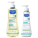 Mustela Stelatopia Eczema-Prone Skin Bath Time Gift Set - Family Skin Care Essentials - Natural Avocado & Sunflower Oil - EWG Verified - 2 Articoli Set - Stelatopia Cleansing Oil and Stelatopia+ Cream