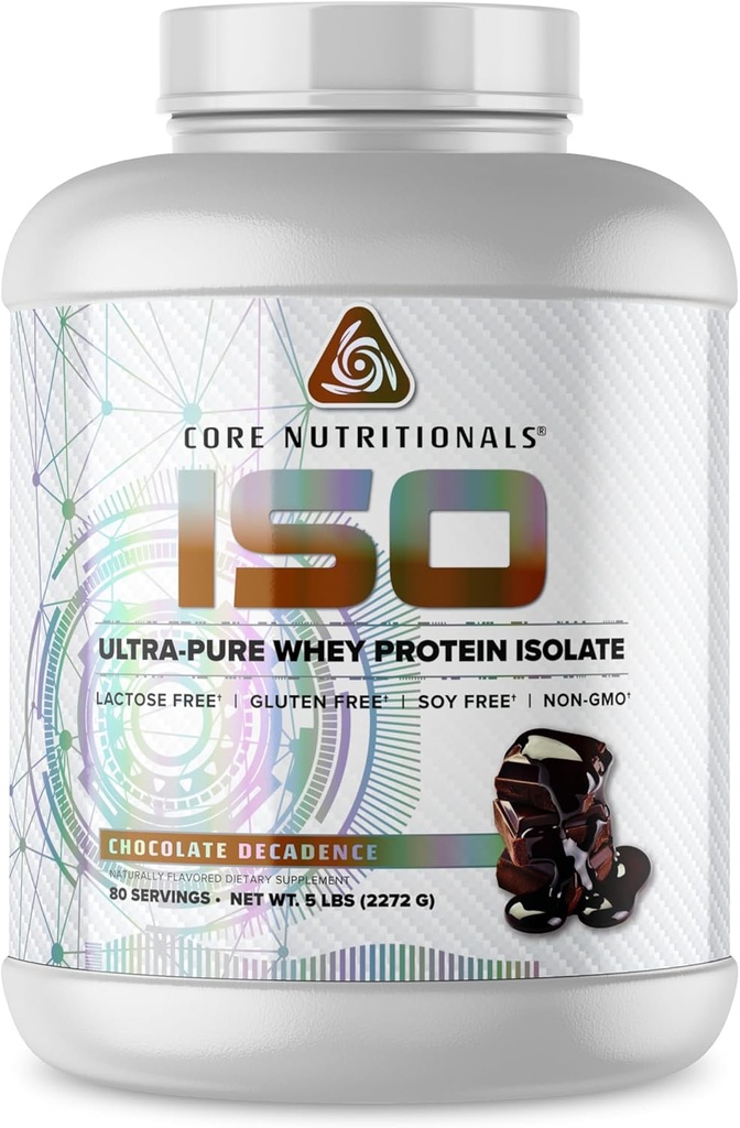 Nutrizioni Nutrizioni Nutrizionali ISO, Micro Filtro 100%, Filler Artificiali Zero, Isolato Proteine 25g Whey, 80 Serve (Chocolate Decadence)