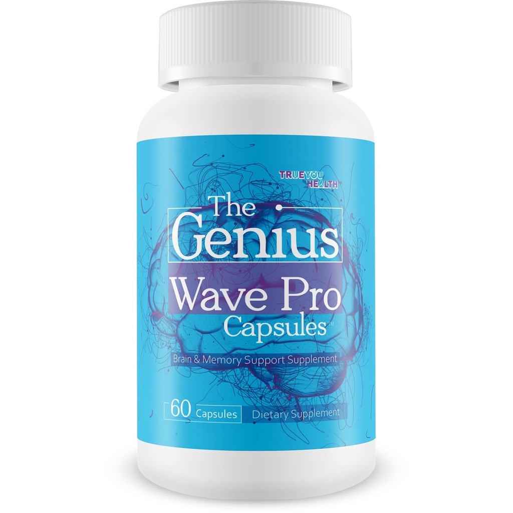 The Genius Wave Pro Capsules - I nostri migliori integratori cerebrali per la memoria e la messa a fuoco - Vitamine di memoria per la messa a fuoco della memoria e del cervello - Integratore di messa a fuoco della memoria per il cervello - Cervello di vitamine della memoria per le donne e gli uomini