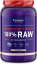Ultimate Nutrition RAW Polvere di concentrato di proteine del siero di latte con nessun ingredienti aggiunti o aromi – 24 grammi di proteine che servono con 5.5 grammi di BCAA, 2.2 Pound, non aromatizzati