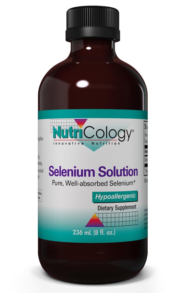 Soluzione di selenio di Nutrizione - Liquido di selenio ben assorbito, Selenito di sodio puro, Supporto tiroideo, Antiossidanti, Supplemento 100 mcg, Ipoallergenico - 8 Fl Oz