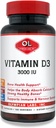 Olimpici Labs Vitamina D3 3000 Iu 100 capsule che supportano le ossa forti