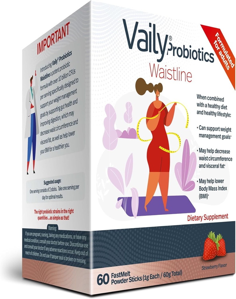 Bastoncini di polvere probiotici di gestione del peso - 60 Orally Dissolvable Sticks dimagrante - Integratori di salute del fegato per la gestione della circonferenza della vita - Integratore di metabolismo per dieta sana e stile di vita