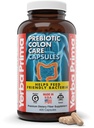Yerba Prima Prebiotici Colon Care Capsule, 400 Caps - Cinque Forme di Fibra Plus FOS Pre-biotici - Integratore Dietetico Sanitario - Fibre Solubili e Insolubili per Regolarità e Supporto Digestivo