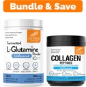 L-Glutamina di Sandhu polvere 100 Servings, 500g, 17.6 Oz., Grande dimensione, 3 mesi di alimentazione e collagene Peptides polvere | Supporta muscolo, Gut Health, pelle giovanile, capelli, unghie e mobilità
