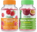 Collage Lifeable & Biotin + Moringa Foglia, Gummies Bundle - Grande Degustazione, Integratore di vitamina, Senza glutine, GMO libero, Gomma masticabile