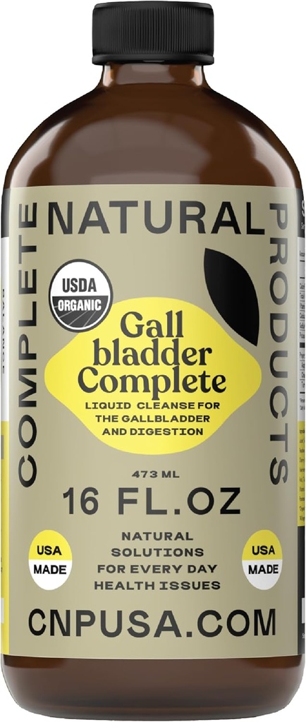 Prodotti naturali completi Gallbladder Complete - bottiglia di vetro 16oz, supplemento di pulizia della vescica