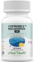 Melatonina masticabile Maxi Health, Kosher Limone Flavor, Melatonina per adulti e bambini, Aiuto naturale per adulti e bambini, Melatonin Chewables alternativa a Melatonin Gummies Kids Dose, (100 Conte)