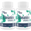 Liposomal L-teanina 500mg, complesso con GABA 200mg & Magnesium 100mg, supplemento di resistenza extra per calma, relax & messa a fuoco, senza glutine - 120 capsule
