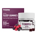 Troomy Sleep Reishi + Melatonin Gummies Mushroom - Supporta il sonno riposante & Decrease in Stress - Black Raspberry - 60 Conte