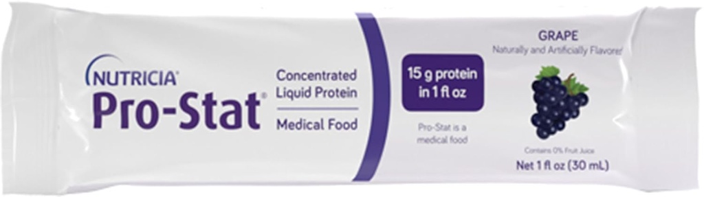 Uva senza zucchero Pro-Stat, 1 oz Packets, Supplemento ad alta proteina, 96 conte, senza lattosio, senza glutine, senza soia