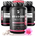 Myo-Inositol & D-Chiro Inositol 40:1 per le donne | I Integratore di Inositolo per le donne | Equilibrio di ormone, fertilità e ciclo | Vitamina B8, Supporto ovarico di insulina e Flo | 240 Caps