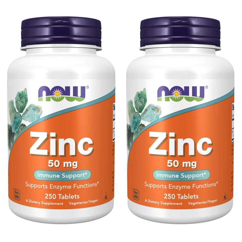 Ora Cibi, (2 Confezione) Zinco, 50 mg, 250 Conte (Pacchetto di 2)