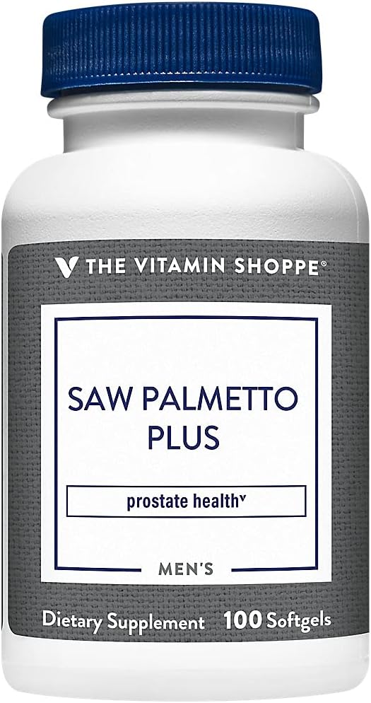 La vitamina Shoppe Saw Palmetto Plus - Supplemento per la salute della prostata - 160 mg di estratto di palmetto segato con eccellente fonte di zinco, vitamina E e B6 (100 Softgels)