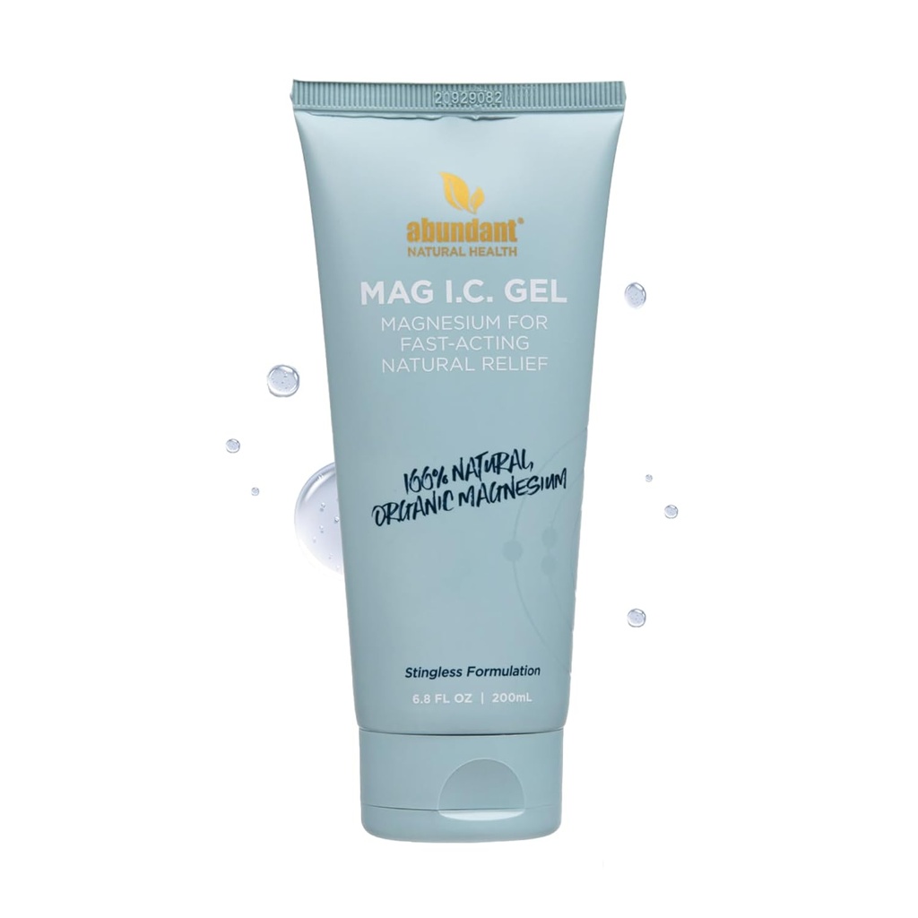 MAG I.C. Gel di Magnesio con cellule staminali di cetriolo - Rilievo muscolare veloce, lenitivo, stabile, sicuro per pelle sensibile, senza fragranza, 200mL