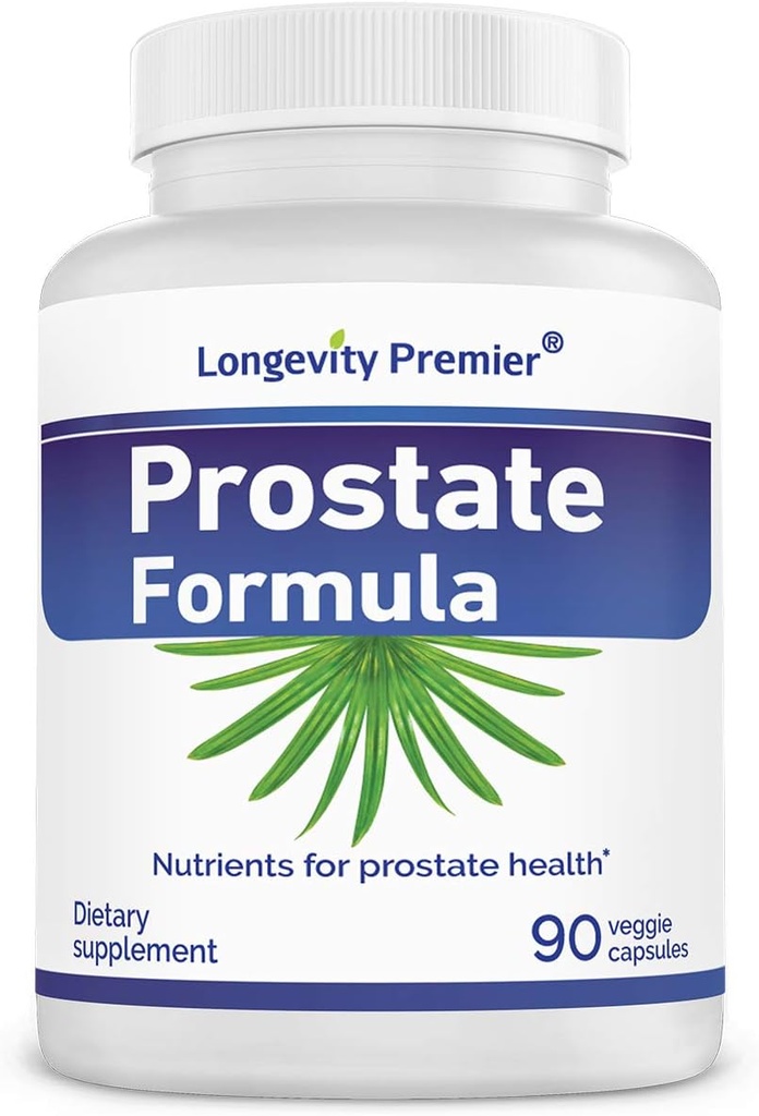 Longevità Prostate Formula con Estratto di Palmetto Segato Standardizzato, Srength Extra per la Salute Prostatica e Prevenzione Perdita di Capelli