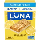 LUNA Bar - LemonZest Flavor - Gluten Free Snack Bars - Non OGM - Protein Bars - Realizzati con avena biologica - Value Pack (12 Pack)