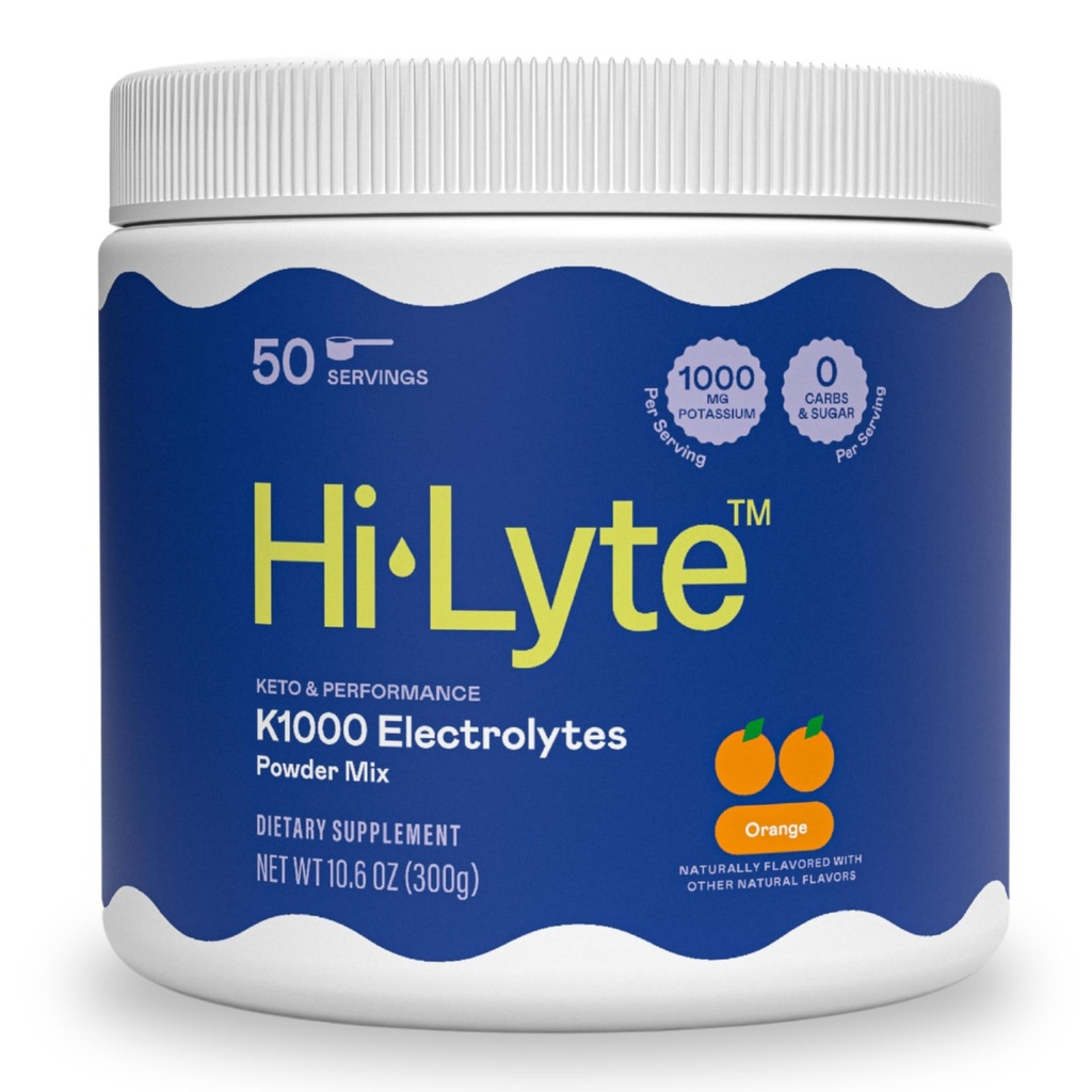 Hi-Lyte K1000 elettroliti polvere miscela arancione Keto & prestazioni, 50 porzioni