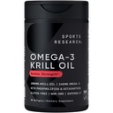 Ricerca sportiva Krill Olio Supplemento con EPA & DHA Omega 3, Phospholipids & Astaxanthin da Antarctic Krill - Concentrazione più alta di Krill olio per gli uomini e le donne - 1000mg, 30 capsule Softgel