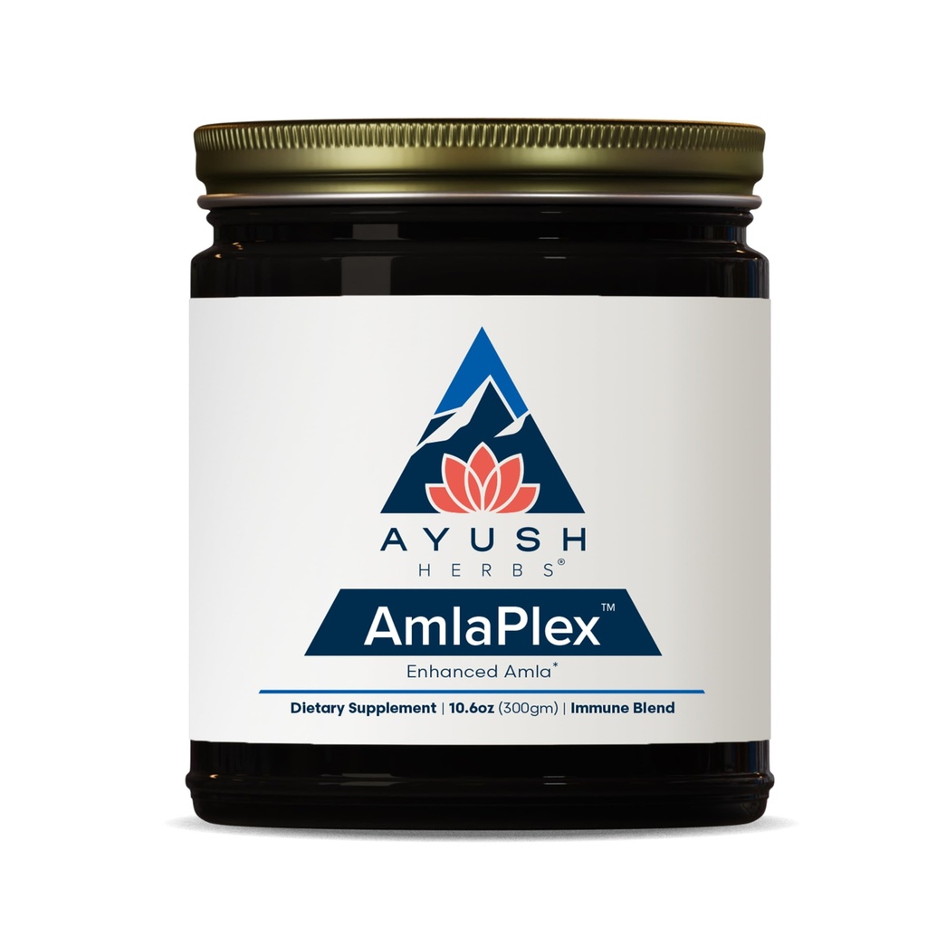 Ayush Herbs AmlaPlex - Amla Jam, Chyawanprash per il supporto immunitario e la salute digestiva, Chyavanprash, Indian Honey Jam con Amla, Ashwagandha - 10.6 oz Jar (1 Conte)