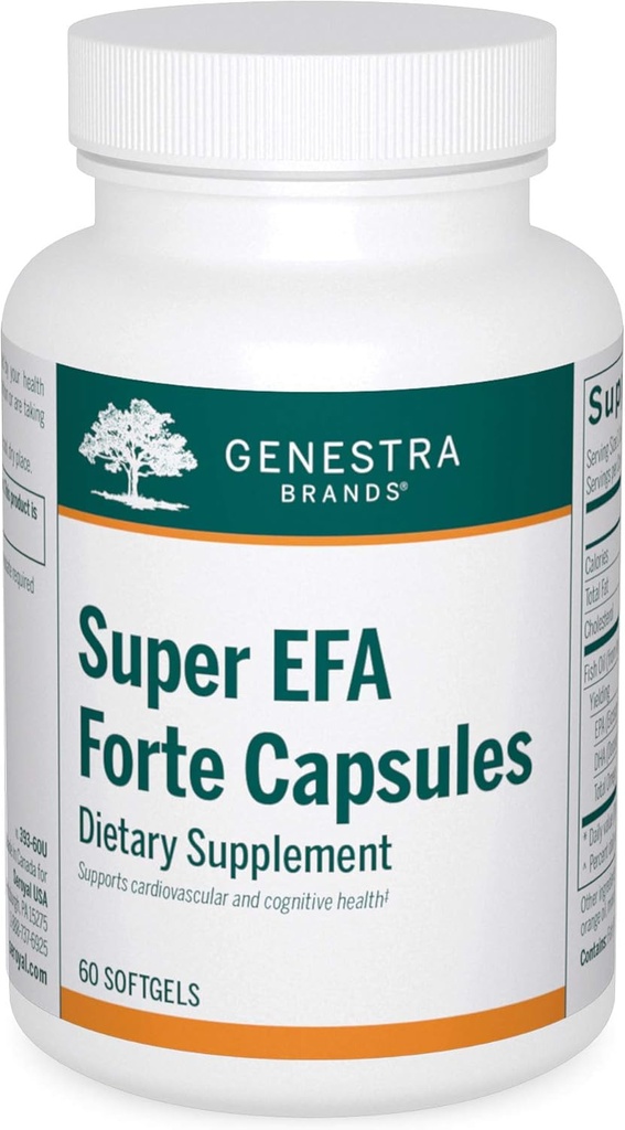 Genestra Brands Super EFA Forte Capsules | Fish Oil Formula per sostenere cognitivo, cardiovascolare e Joint Health | 60 Softgels