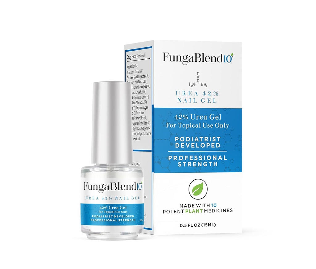 FungaBlend 10 - Urea 42% Gel Unghie a Cure Fungus Faster - Fornisce farmaci antifungini direttamente a Fungus - Risultati rapidi Soluzione topica per il trattamento delle unghie e dei piedi