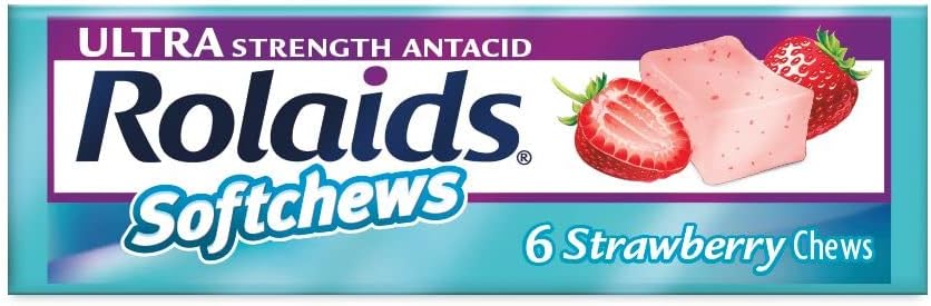Rolaids Softchews Stick, Fragola, 6 Conte (Pacchetto di 12)