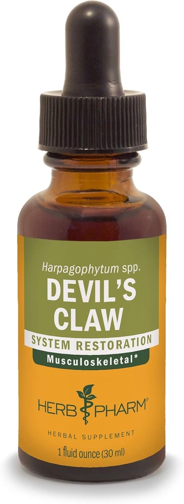 Estratto di liquido di artiglio di Herb Pharm Devil per il supporto del sistema muscoloscheletrico - 1 oncia (DDCLAW01)