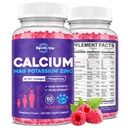 Gummie di magnesio di potassio di calcio per bambini e adulti, con collagene idrolizzato, zinco, fosforo, multivitaminico per il sonno, forza di ossa, supporto di densità, senza zucchero, raschia 60 Gummies