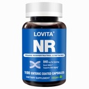 Lovita NR (Nicotinamide Riboside) 840 mg, NAD Supplemento con Trans-Resveratrolo e Betaine, Promuovere NAD Plus Livelli, Età sana, 100 Vegan Enteric-Coated Capsule