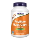 NOW Integratori alimentari, Psyllium Husk Caps 500 mg, Progetto Non OGM Verificato, Fibra Solubile Naturale, Salute Intestinale*, 500 capsule di Veg